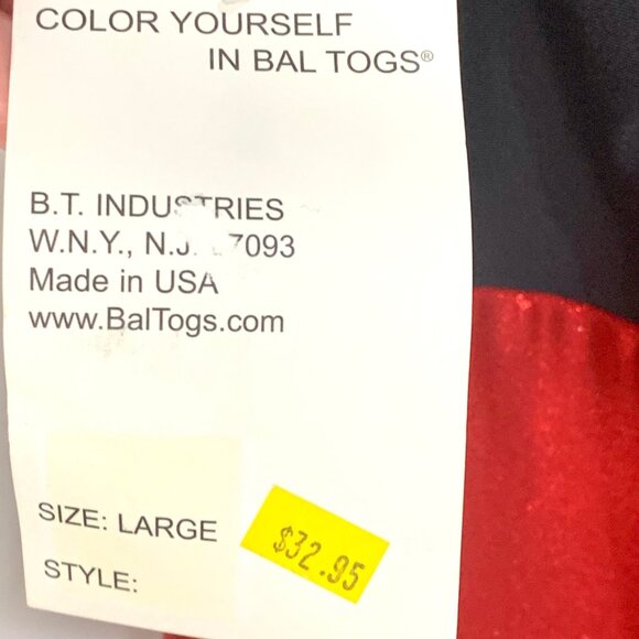 Bal Togs Sleeveless Tank Top Tunic L Dance Lyrical Jazz Iridescent Red Black - Picture 5 of 9